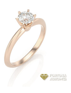 Solitaire prsteň z ružového zlata 22187/RX