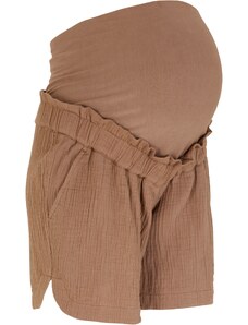 bonprix Mušelínové materské šortky, farba hnedá