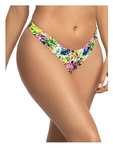 Relleciga Viacfarebné kvetované plavkové tangá High Cut Cheeky Bikini Jungle