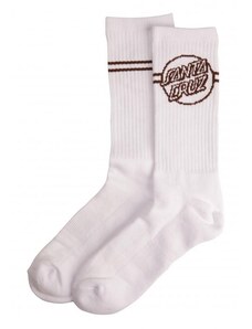ponožky SANTA CRUZ - Opus Dot Stripes Sock White Sepia (WHITE SEPIA)
