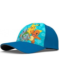 EUROSWAN Detská šiltovka Pokémoni - Pikachu, Bulbasaur, Charmander a Ivysaur