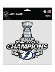Tampa Bay Lightning samolepka 2021 Stanley Cup Champions 8´´ x 8´´ Perfect-Cut Decal