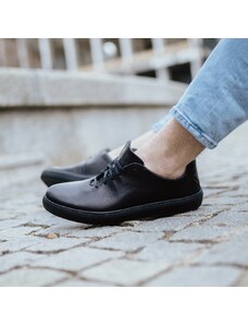 Vasky Teny Dark - Pánske kožené tenisky / botasky čierne, ručná výroba