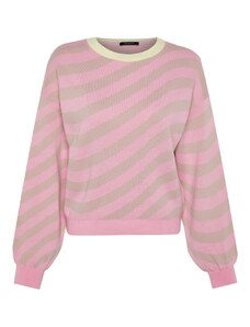 Trendyol ružový pleteninový sveter so samoobslužným vzorom