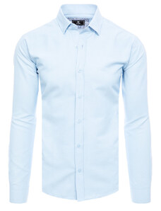 Dstreet Pánska košeľa s dlhým rukávom Riehoot blankytná modrá M DX2479 46665