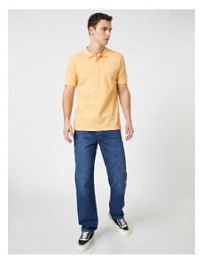 Koton Basic tričko Polo Neck Slim Fit s gombíkmi.