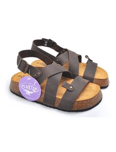 Výrazné, pohodlné a věčné sandály Plakton 636128 hnědá