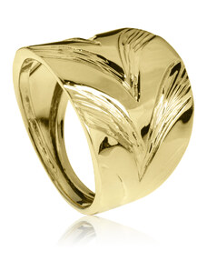GOLDIE zlatý prsteň Feather LRG458.GM