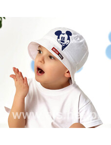 AJS Chlapčenský letný klobúčik biely - Mickey, obv. hlavy 52 cm
