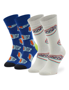 Súprava 2 párov vysokých ponožiek unisex Happy Socks