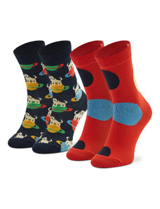 Súprava 2 párov vysokých detských ponožiek Happy Socks