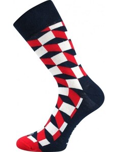 WOODOO farebné veselé ponožky Lonka - CRAZY SCHODY - 1 pár