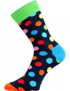WOODOO farebné veselé ponožky Lonka - CRAZY PUNTIKY - 1 pár