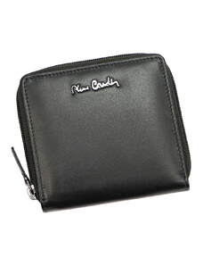 Menšia čierna kožená peňaženka na zips Pierre Cardin 9201