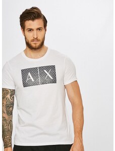 Bavlnené tričko Armani Exchange biela farba, s potlačou, 8NZTCK Z8H4Z NOS