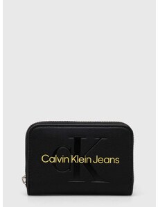 Peňaženka Calvin Klein Jeans dámsky,čierna farba,K60K607229
