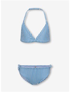 Blue Girly Two Piece Striped Swimwear ONLY Kitty - Girls