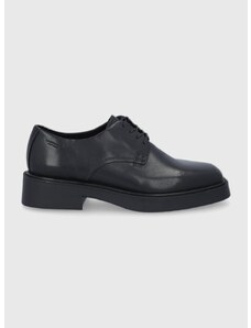 Kožené poltopánky Vagabond Shoemakers dámske, čierna farba, na platforme