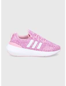 Detské topánky adidas Originals Swift Run 22 GW8177 ružová farba