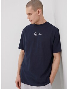 Bavlnené tričko Karl Kani tmavomodrá farba, s nášivkou