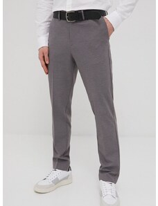 Nohavice Premium by Jack&Jones pánske, šedá farba, priliehavé