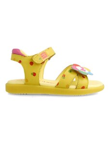 Detské kožené sandále Agatha Ruiz de la Prada žltá farba