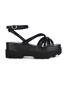 Sandále Altercore Dolo dámske, čierna farba, na platforme