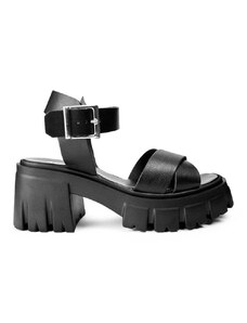 Sandále Altercore Sophia dámske, čierna farba, na podpätku