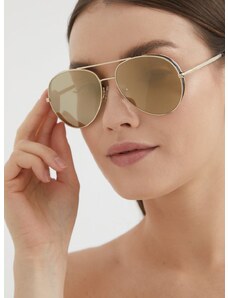 Slnečné okuliare Guess dámske, zlatá farba