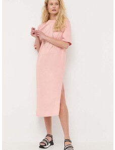 Šaty Armani Exchange ružová farba, maxi, oversize