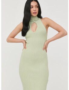 Šaty Guess zelená farba, mini, priliehavé