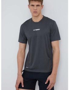 Športové tričko adidas TERREX Multi H53382 šedá farba, s potlačou