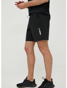Turistické šortky adidas TERREX Liteflex pánske, čierna farba,