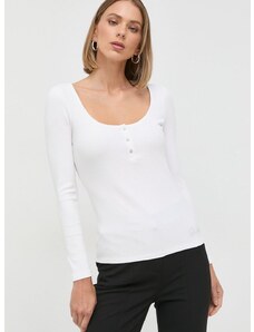 Tričko s dlhým rukávom Guess KARLEE dámsky, biela farba,, W2YP46 KBCO2