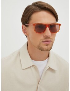 Slnečné okuliare Saint Laurent pánske, oranžová farba