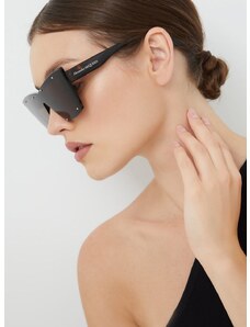 Slnečné okuliare Alexander McQueen dámske, hnedá farba