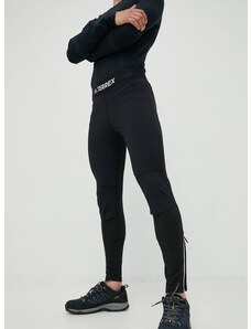 Športové legíny adidas TERREX Agravic pánske, čierna farba, jednofarebné