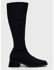 Vysoké čižmy Vagabond Shoemakers Blanca dámske, čierna farba, na platforme,
