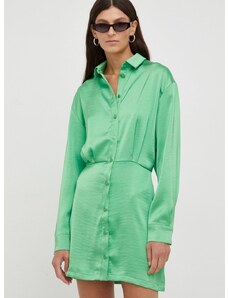 Šaty Samsoe Samsoe zelená farba, mini, rovný strih