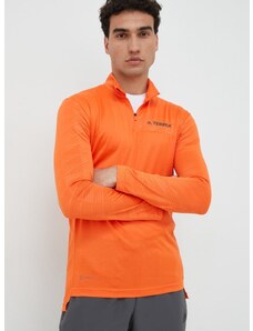 Športová mikina adidas TERREX Multi pánska, oranžová farba, jednofarebná