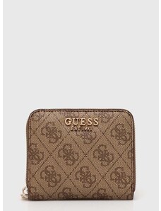 Peňaženka Guess LAUREL dámsky, hnedá farba, SWSG85 00370