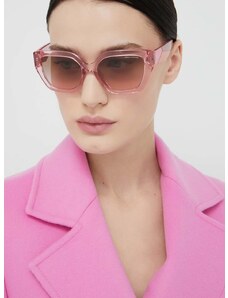 Slnečné okuliare Armani Exchange dámske, ružová farba