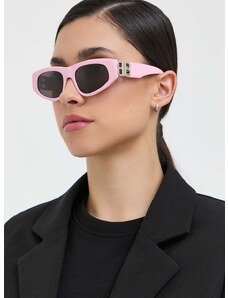 Slnečné okuliare Balenciaga BB0095S dámske, ružová farba