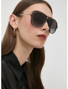 Slnečné okuliare Michael Kors BRECKENRIDGE dámske, čierna farba, 0MK2176U