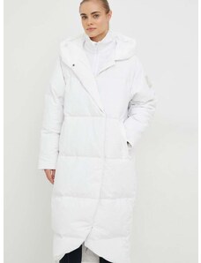 Páperová bunda adidas dámska, biela farba, zimná