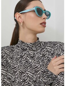 Slnečné okuliare Gucci GG1170S dámske, tyrkysová farba