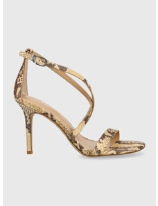 Kožené sandále Lauren Ralph Lauren Gabriele béžová farba, 802891406001