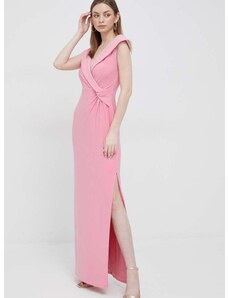 Šaty Lauren Ralph Lauren ružová farba, maxi, áčkový strih
