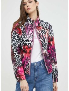 Obojstranná bunda Guess dámska, fialová farba, prechodná