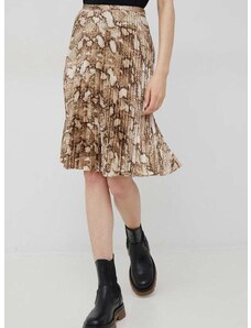 Sukňa Lauren Ralph Lauren hnedá farba, mini, áčkový strih